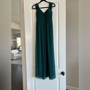 Emerald green maternity bridesmaid dress
